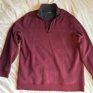Men's Maroon Half-Zip Sweater